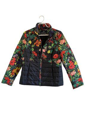 Novelti Women Small Floral Quilted Lightweight Puffer Jacket Packable S Like New